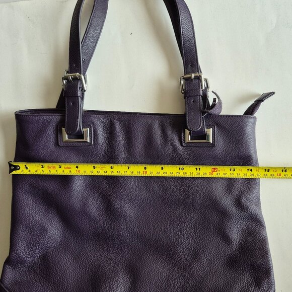 Purple Leather Shoulder Bag/Purse - Picture 3 of 13